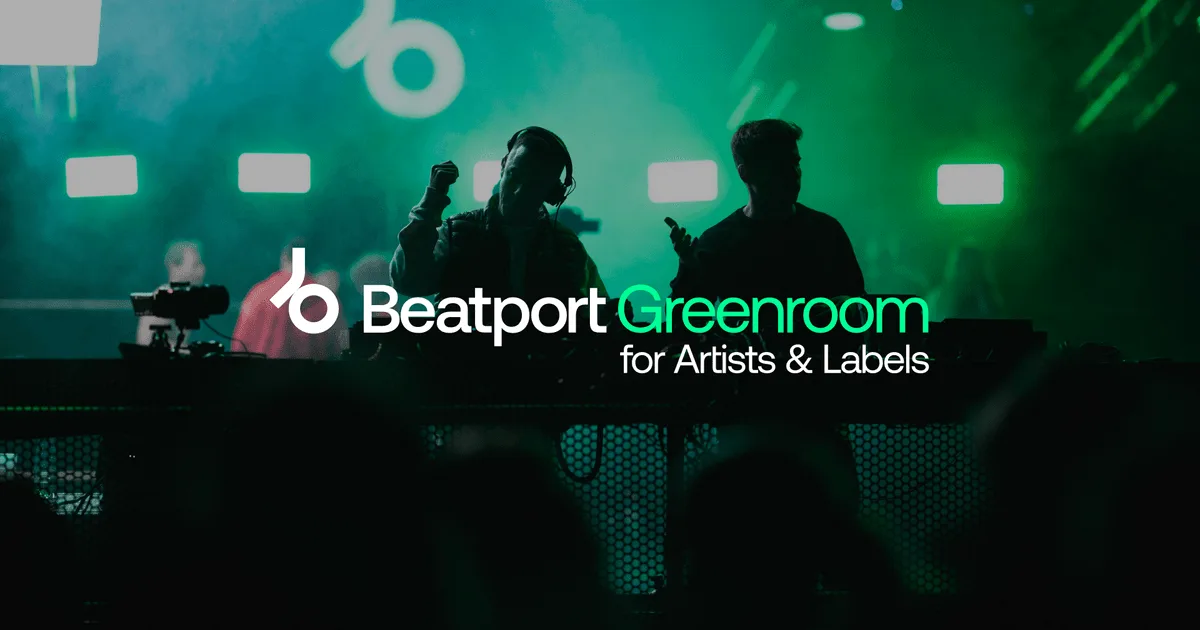 Arte oficial do Beatport Greenroom para artistas e selos