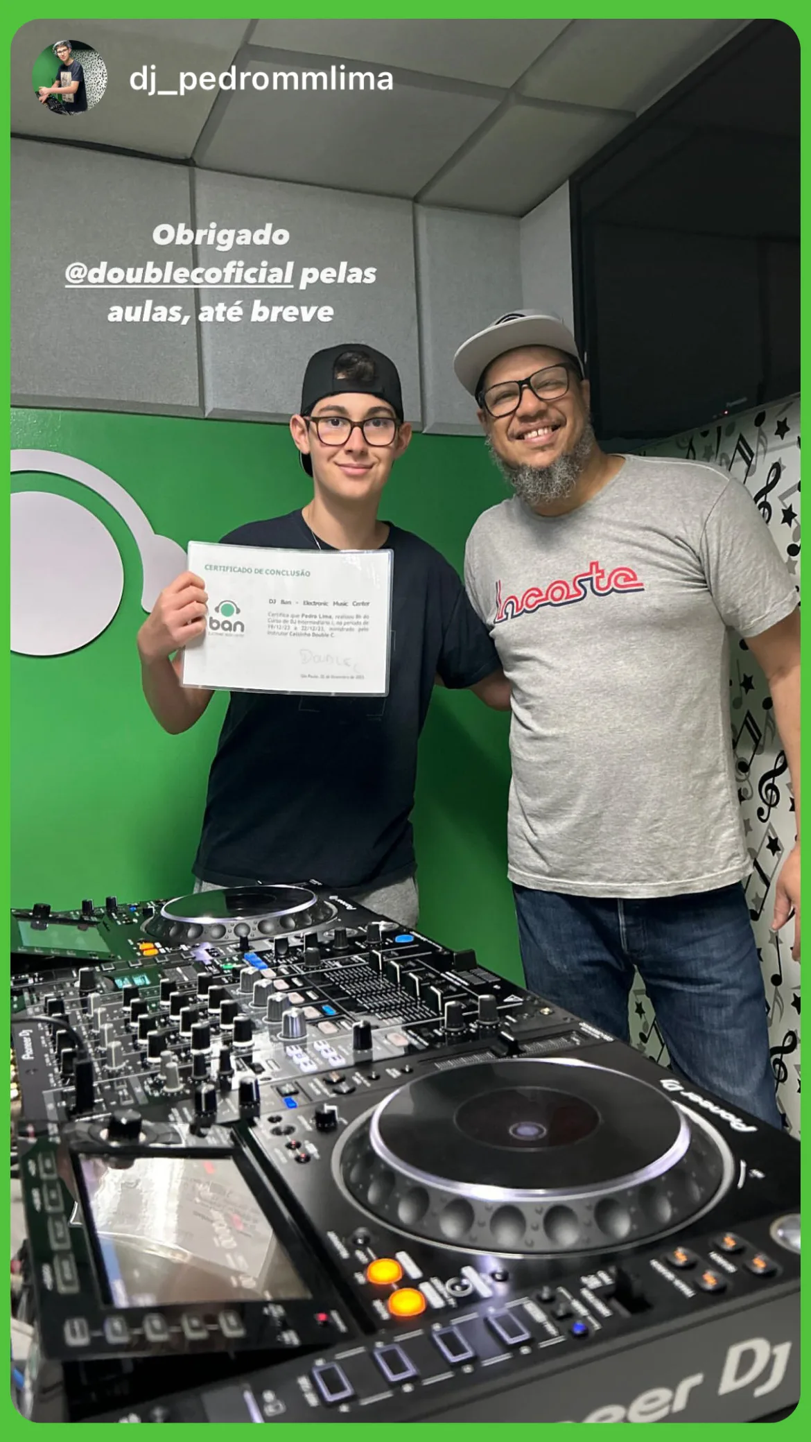 Aluno formado DJ Ban EMC