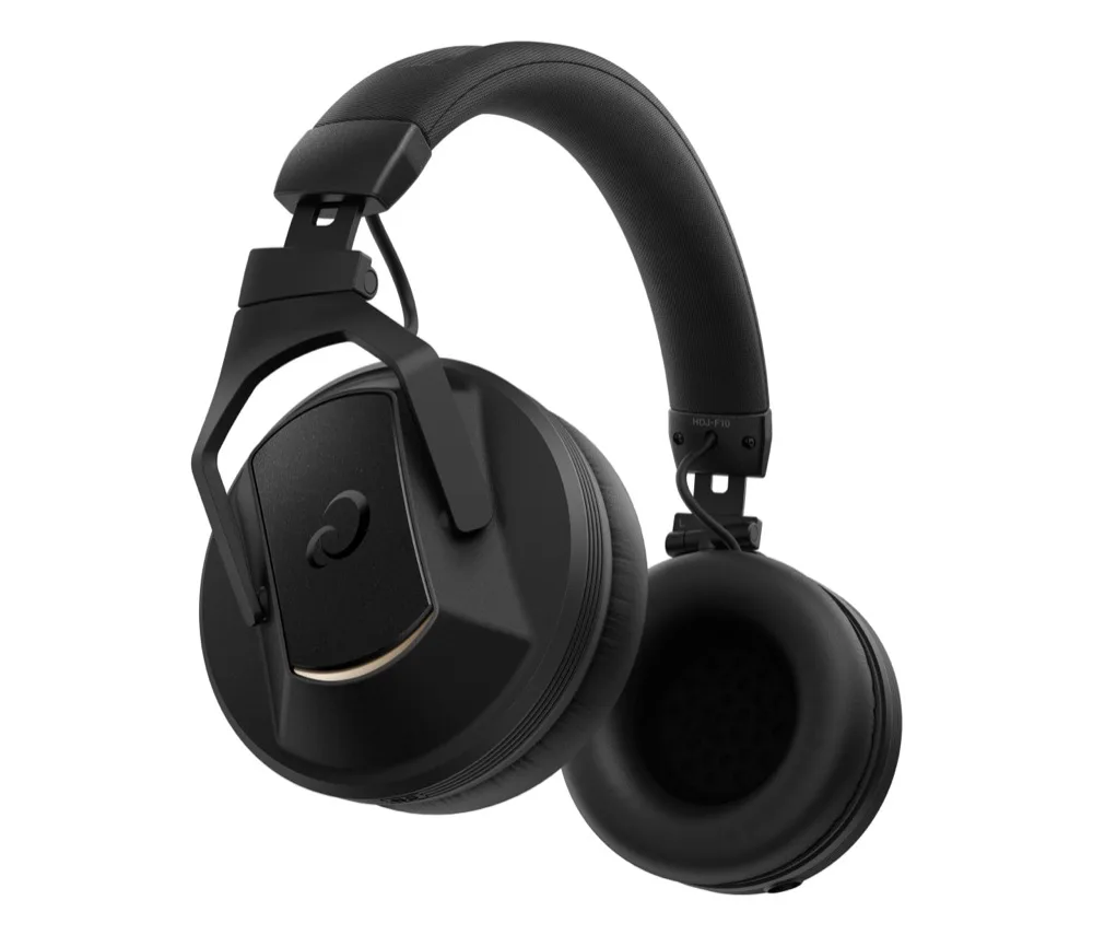 HDJ-F10 · vista em ângulo · fone DJ sem fio AlphaTheta