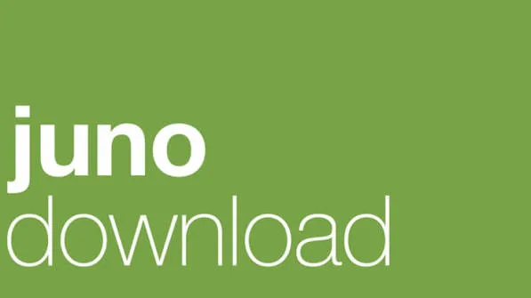 Logo do Juno Download sobre fundo verde