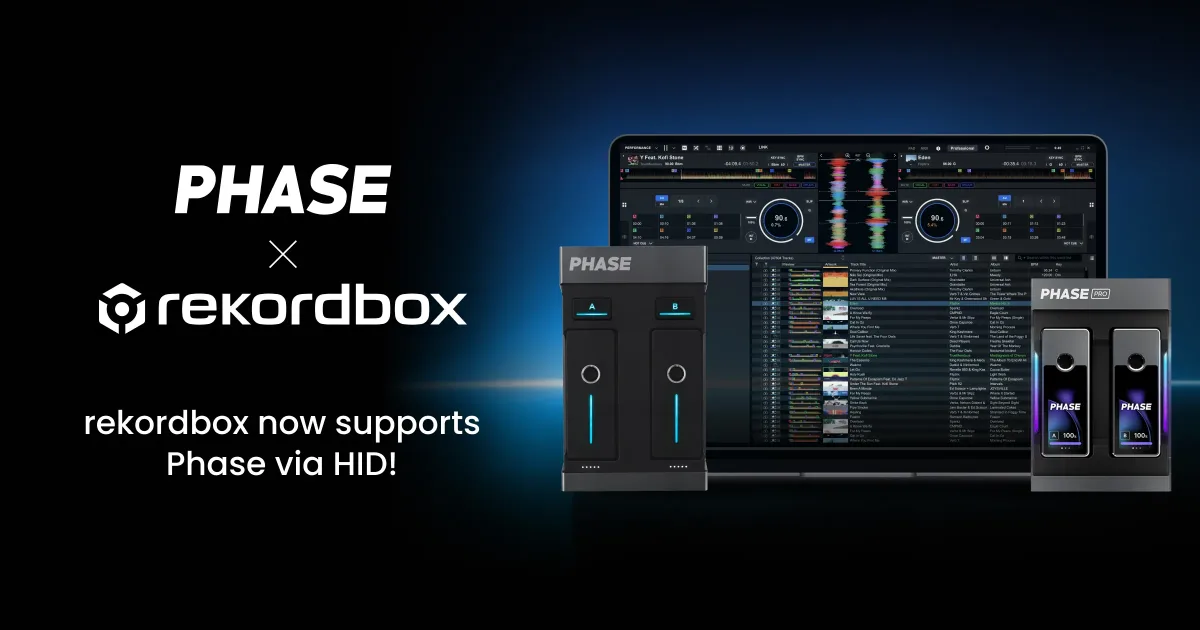 Phase da MWM com rekordbox · controle de vinil digital sem fio